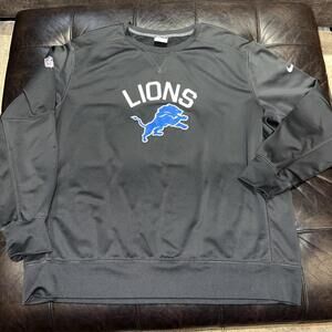 Detroit Lions Nike On Field Therma Fit Crew Sweatshirt 3XL Gray